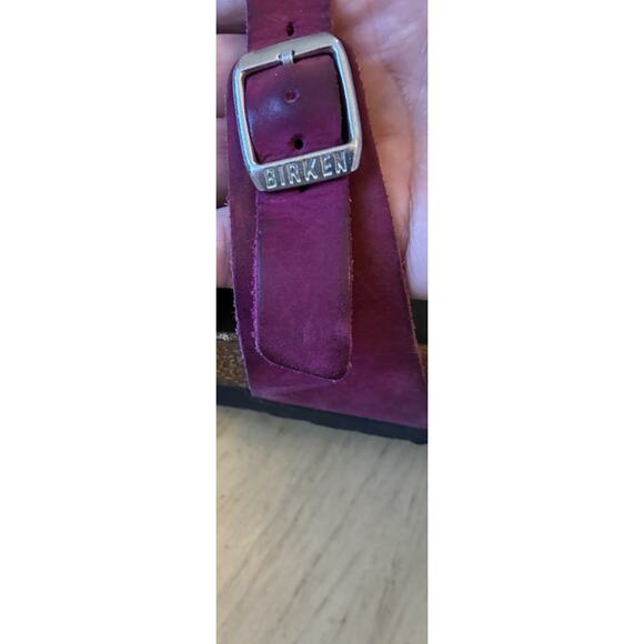 Birkenstock Purple Suede Mayari Oiled Leather Sandals Womens 9-9.5 Fuchsia Boho - Picture 8 of 12